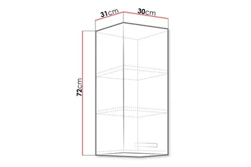 Bianco Väggskåp 30x31x71,5 cm - Vit - Products - Förvaring - Skåp - Förvaringsskåp