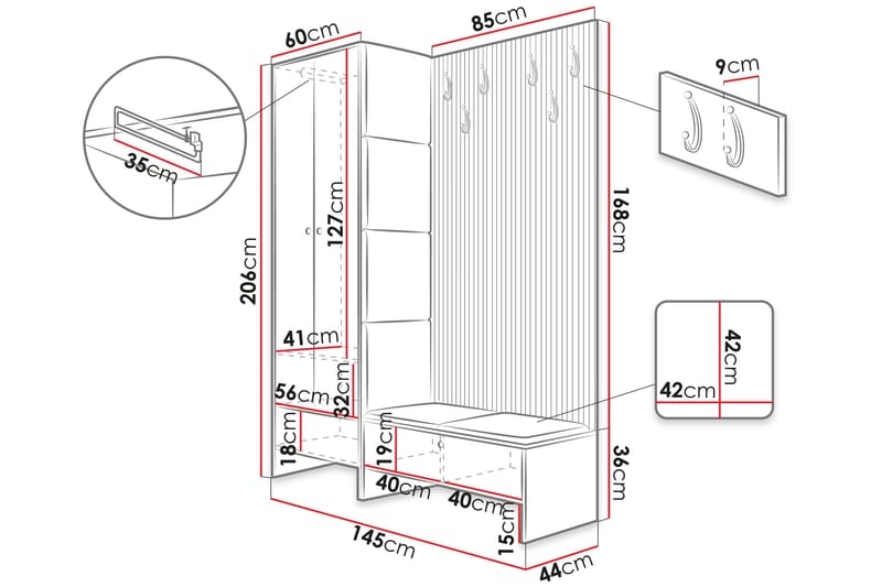 Dunvegan Highboard blue - Products - Förvaring - Skåp - Förvaringsskåp