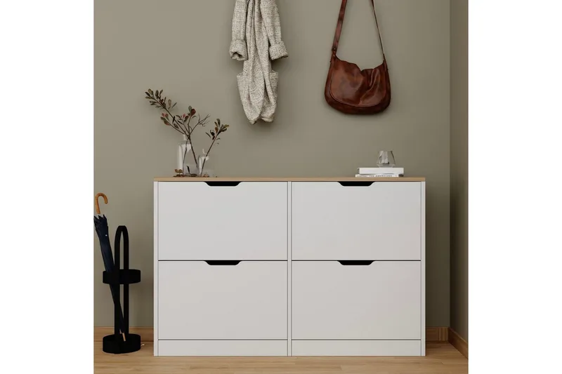 Durusu Skoskåp 120 cm - Matt Vit - Products - Förvaring - Skåp - Förvaringsskåp