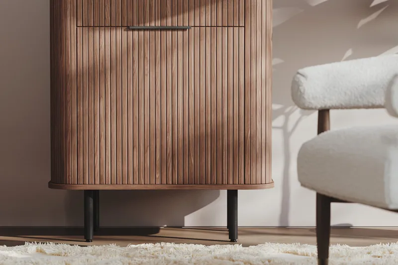 Kopparbo Högskåp Valnöt - Mörkbrunt valnötsträ - Products - Förvaring - Skåp - Förvaringsskåp