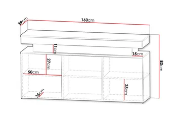 Glenndale Highboard - Svart - Products - Förvaring - Skåp - Förvaringsskåp