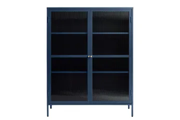 Lazarus Vitrinskåp 40,3 cm djup 111 cm bred 140 cm hög Trä - Blå - Products - Förvaring - Skåp - Vitrinskåp