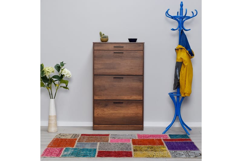 Skoskåp 75x128 cm - Valnöt - Products - Förvaring - Skåp - Förvaringsskåp