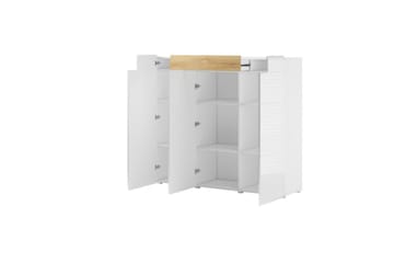 Toreno Highboard 39x147 cm - Vit/Natur - Products - Förvaring - Skåp - Förvaringsskåp