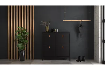 Vallvidera Skoskåp 25x102 cm - Svart/Natur - Products - Förvaring - Skåp - Förvaringsskåp