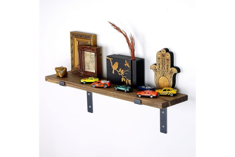 Lilamae Vägghylla 60 cm - Svart/Valnöt - Products - Förvaring - Småförvaring - Väggförvaring