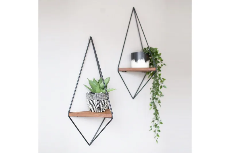 Pukkuri Pappershållare med Hylla 23 cm - Brun/Svart - Products - Förvaring - Småförvaring - Väggförvaring