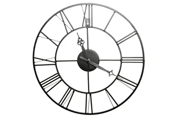 Black Metal klocka - 40x40cm - Products - Inredning - Väggdekor - Väggklocka & väggur