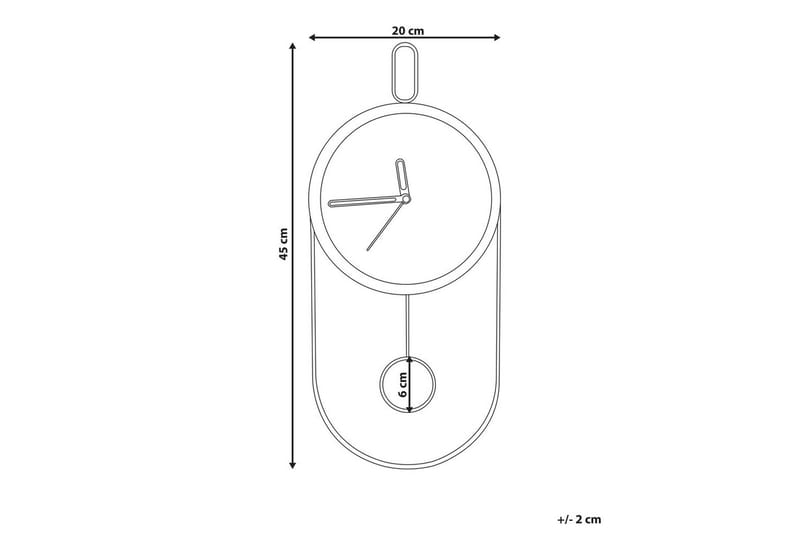 Pendelur Sierre Mörkt trä/guld - Mörkt trä/guld - Products - Inredning - Väggdekor - Väggklocka & väggur - Urverk till väggklocka