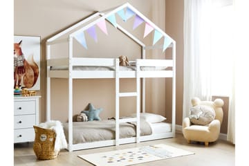 Fallon Våningssäng Två Liggplatser 90x200 - Vit - Products - Möbler - Barnmöbler - Barnsäng & juniorsäng - Loftsäng barn