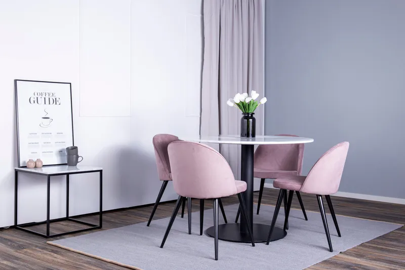 Admira Matgrupp med 4 Valeri Matstolar - Products - Möbler - Bord & matgrupp - Matgrupp