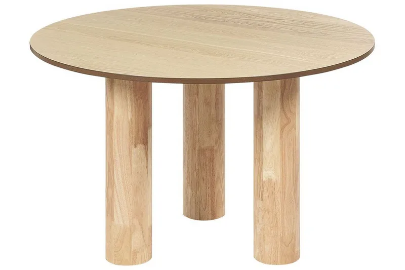 Appelle Matbord 120 cm Rund, Ljusbrun