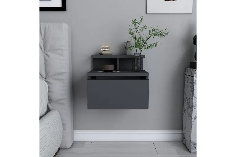 Desgrar Sängbord 39,8x35 cm - Antracit - Products - Möbler - Bord & matgrupp - Avlastningsbord & sidobord - Sängbord & nattduksbord