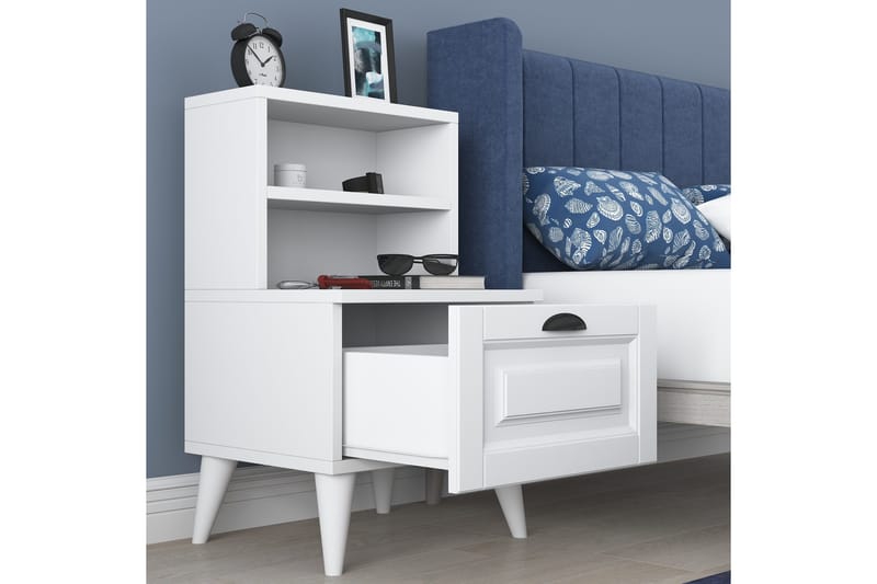 Eladia Sängbord 45 cm - Vit - Products - Möbler - Bord & matgrupp - Avlastningsbord & sidobord - Sängbord & nattduksbord