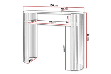 Friend Konsollbord 100 cm - Vit/Svart - Products - Möbler - Bord & matgrupp - Avlastningsbord & sidobord - Konsolbord & hallbord