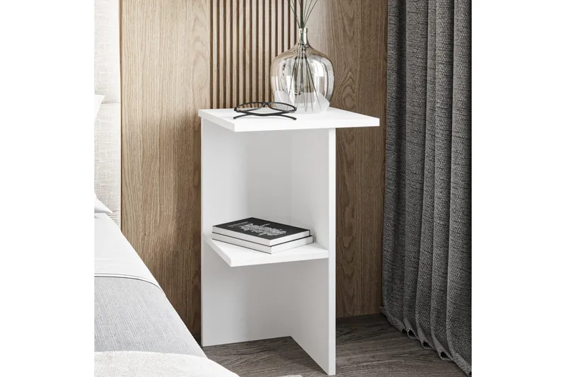 Gwyneth Sängbord 36 cm - Vit - Products - Möbler - Bord & matgrupp - Avlastningsbord & sidobord - Sängbord & nattduksbord