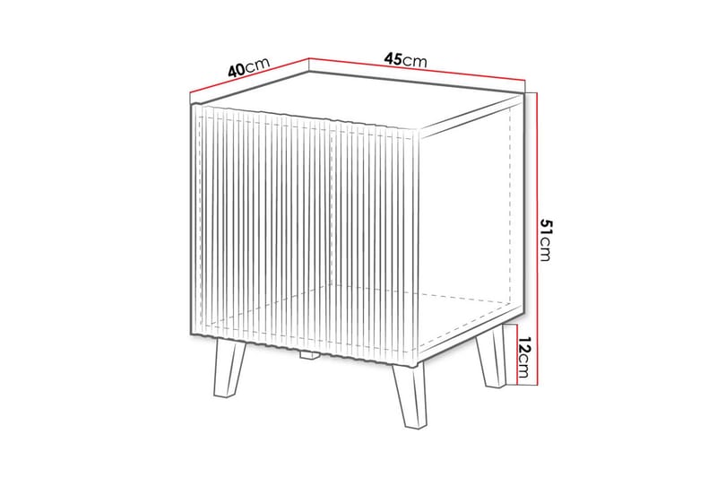 Juniskär Sängbord Fyrkantig Vit|Svart - Products - Möbler - Bord & matgrupp - Avlastningsbord & sidobord - Sängbord & nattduksbord
