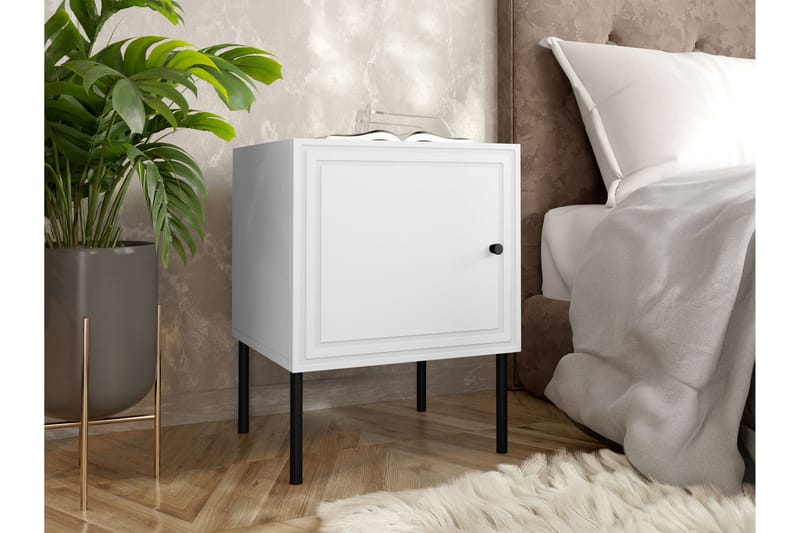 Laholm Sängbord 45 cm - Vit - Products - Möbler - Bord & matgrupp - Avlastningsbord & sidobord - Sängbord & nattduksbord