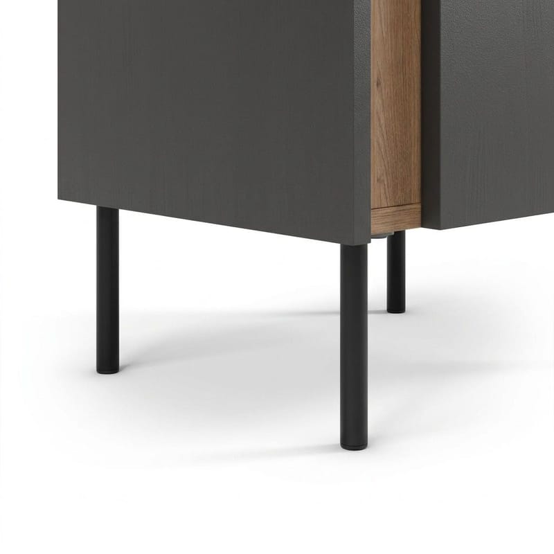 Lomar Nattduksbord 45,5x47,8x35 cm - Naturlig ek, antracit, svart - Products - Möbler - Bord & matgrupp - Avlastningsbord & sidobord - Sängbord & nattduksbord