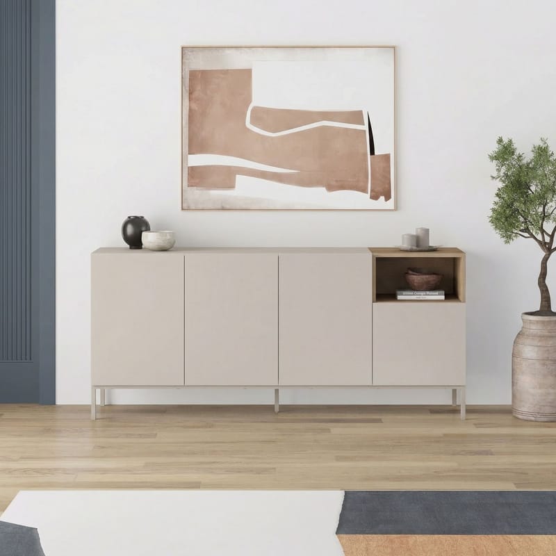 Morlen Konsol 180x80x41,8 cm - Santstone och naturlig ek - Products - Möbler - Bord & matgrupp - Avlastningsbord & sidobord - Konsolbord & hallbord