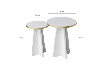 Munne Soffbord 40 cm - Vit - Products - Möbler - Bord & matgrupp - Avlastningsbord & sidobord - Satsbord