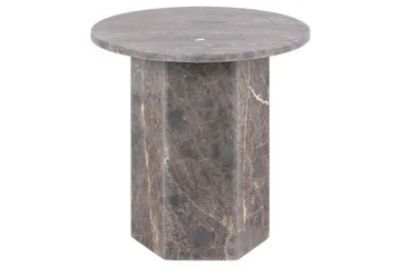 Prisa Runt Sidobord i Marmor Sten 50 cm - Grå / Brun - Products - Möbler - Bord & matgrupp - Avlastningsbord & sidobord - Brickbord & småbord