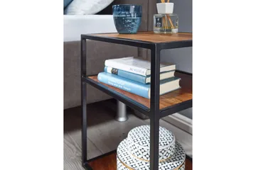 Seddik Sängbord 35 cm Rektangulär - Brun - Products - Möbler - Bord & matgrupp - Avlastningsbord & sidobord - Sängbord & nattduksbord