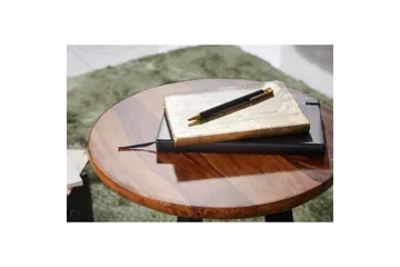 Sido bord Wohnling massivt trä svart metallram rund 35 cm, industriell loftstil 45 cm - 45 cm - Products - Möbler - Bord & matgrupp - Avlastningsbord & sidobord - Brickbord & småbord