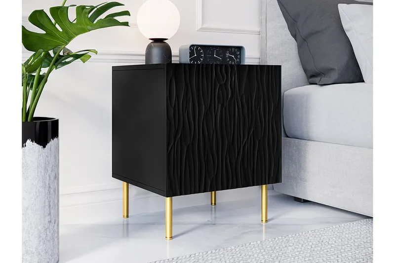 Strontian Sängbord 44 cm Scandinavian Choice Black - Products - Möbler - Bord & matgrupp - Avlastningsbord & sidobord - Sängbord & nattduksbord