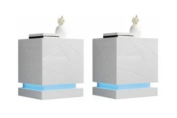 Strontian Sängbord 46 cm Scandinavian Choice White - Products - Möbler - Bord & matgrupp - Avlastningsbord & sidobord - Sängbord & nattduksbord