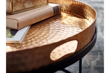 Wilhem Satsbord 46 cm Rund - Guld - Products - Möbler - Bord & matgrupp - Avlastningsbord & sidobord - Satsbord