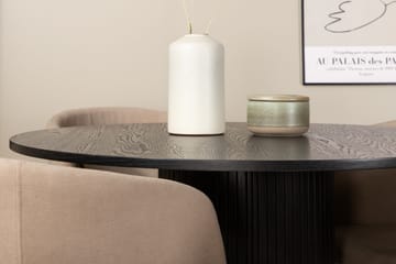 Bianca Matgrupp 110 cm Rund med 4 Berit stolar - Beige - Products - Möbler - Bord & matgrupp - Matgrupp