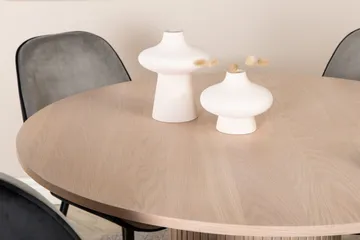 Bianca Matgrupp 110 cm Rund med 4 Emma stolar - Svart - Products - Möbler - Bord & matgrupp - Matgrupp