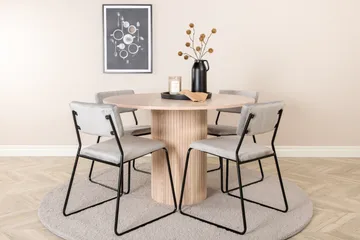 Bianca Matgrupp 110 cm Rund med 4 Kenth stolar - Svart - Products - Möbler - Bord & matgrupp - Matgrupp