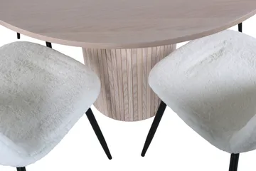 Bianca Matgrupp 110 cm Rund med 4 Polar stolar - Svart - Products - Möbler - Bord & matgrupp - Matgrupp