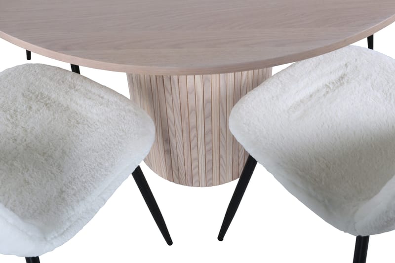 Bianca Matgrupp 110 cm Rund med 4 Polar stolar - Svart - Products - Möbler - Bord & matgrupp - Matgrupp