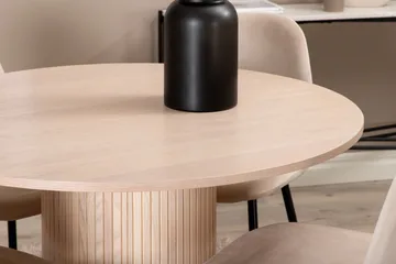 Bianca Matgrupp 110 cm Rund med 4 Polar stolar - Beige - Products - Möbler - Bord & matgrupp - Matgrupp