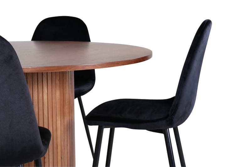 Bianca Matgrupp 110 cm Rund med 4 Polar stolar - Svart - Products - Möbler - Bord & matgrupp - Matgrupp