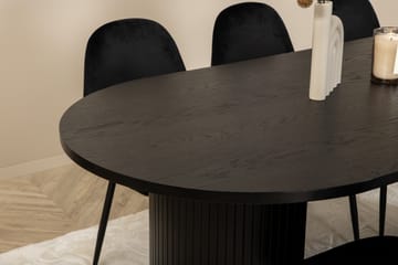Bianca Matgrupp 200 cm Oval med 6 Polar stolar - Svart - Products - Möbler - Bord & matgrupp - Matgrupp