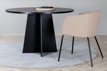 Bootcut Matbord 110 cm Runt - Svart - Products - Möbler - Bord & matgrupp - Matbord & köksbord
