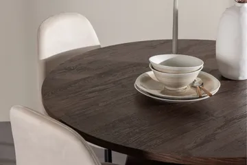 Bootcut Matgrupp 110 cm Rund med 4 Polar stolar - Mocca/Beige - Products - Möbler - Bord & matgrupp - Matgrupp