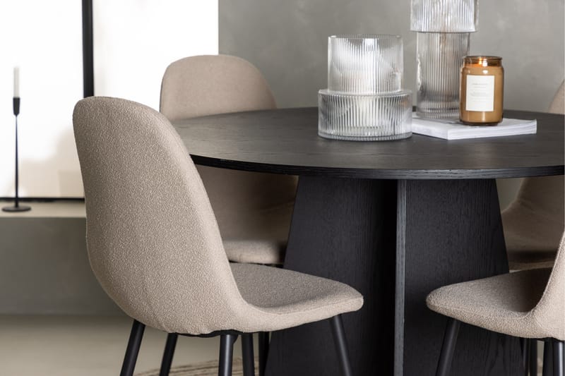 Bootcut Matgrupp 110 cm Rund med 4 Polar stolar - Beige - Products - Möbler - Bord & matgrupp - Matgrupp