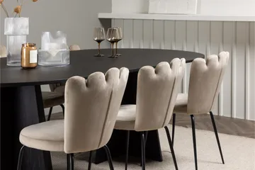 Bootcut Matgrupp 230 cm Oval med 6 Limhamn stolar - Beige - Products - Möbler - Bord & matgrupp - Matgrupp