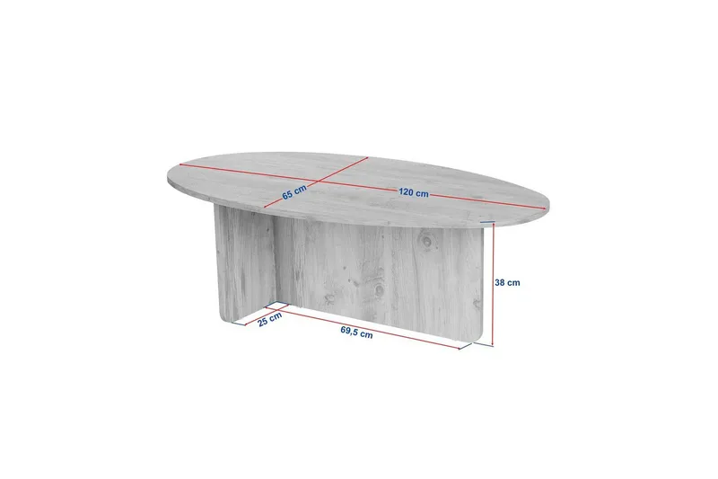 Ceyra Soffbord 120 cm - Beige - Products - Möbler - Bord & matgrupp - Soffbord