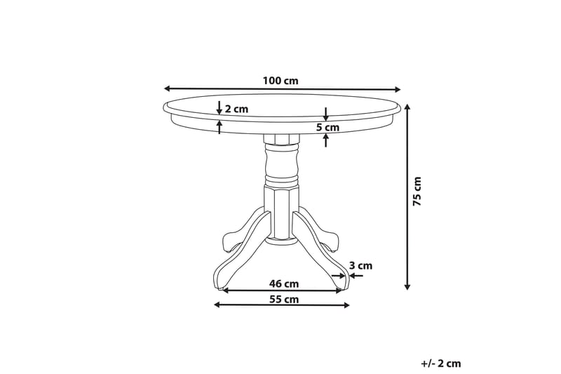 Cinnamon Matbord 100x76 cm Rund - Svart - Products - Möbler - Bord & matgrupp - Matbord & köksbord