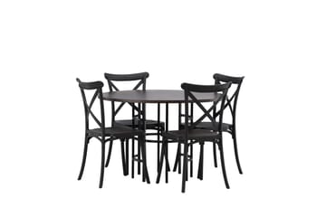 Copenhagen Matgrupp 115 cm Rund med 4 Crosett stolar - Svart - Products - Möbler - Bord & matgrupp - Matgrupp