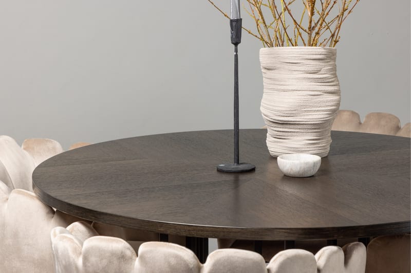 Copenhagen Matgrupp 115 cm Rund med 4 Limhamn stolar - Beige - Products - Möbler - Bord & matgrupp - Matgrupp