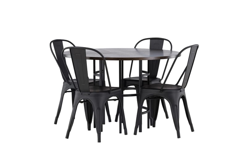 Copenhagen Matgrupp 115 cm Rund med 4 Tempe Stolar - Svart - Products - Möbler - Bord & matgrupp - Matgrupp