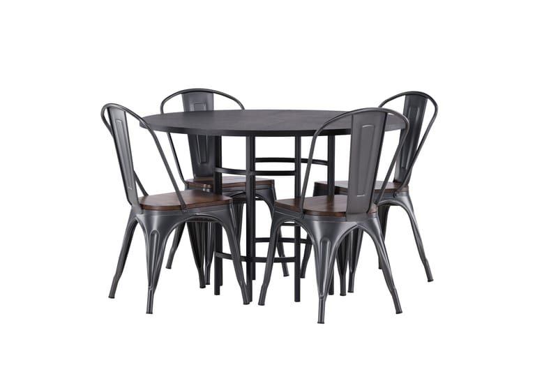 Copenhagen Matgrupp 115 cm Rund med 4 Tempe stolar - Svart - Products - Möbler - Bord & matgrupp - Matgrupp