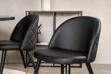 Copenhagen Matgrupp med 6 Valera Matstolar Mässing/Svart - Furniture Fashion - Products - Möbler - Bord & matgrupp - Matgrupp